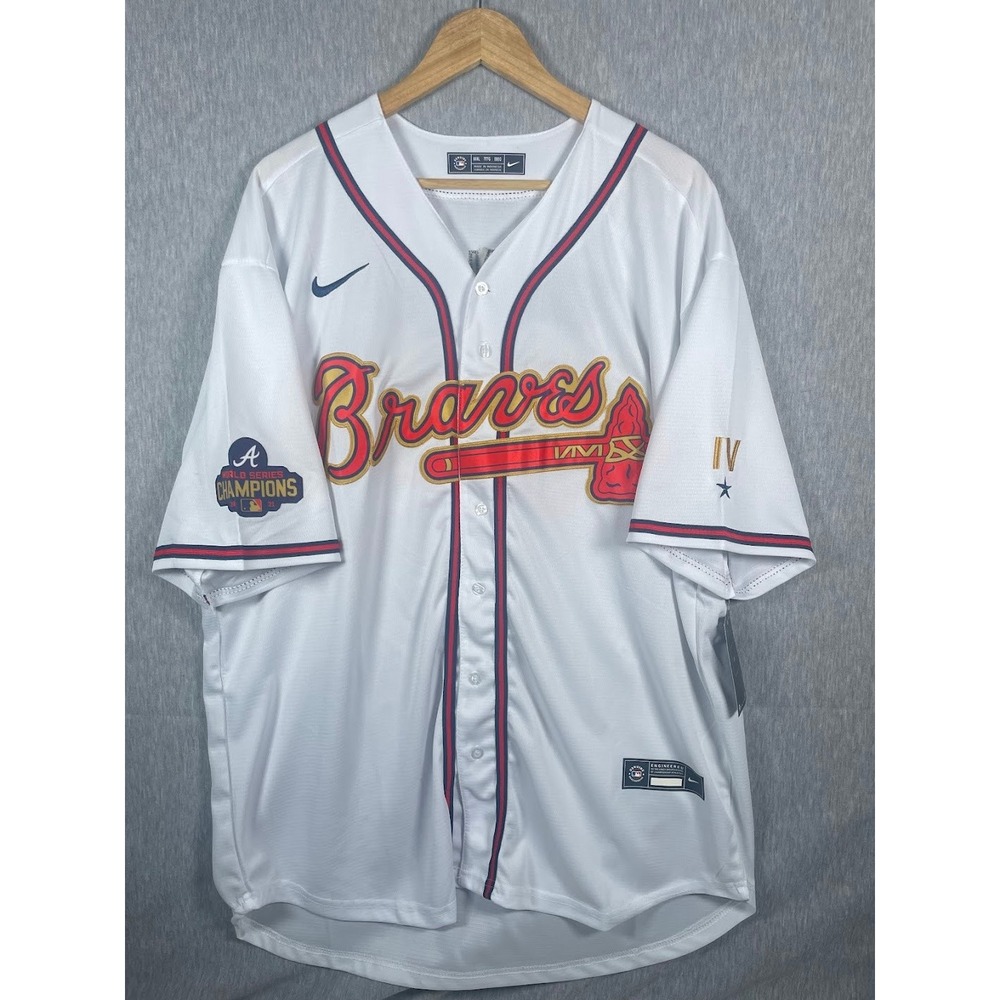 NWT Nike Atlanta Braves 2021 World Series Champions Jersey Mens XXXL Swanson